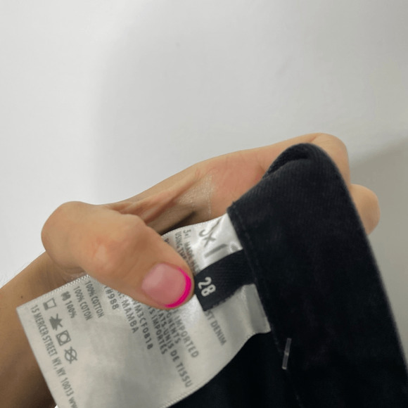 3x1 NYC Mamba Fringe Hem Straight Jeans Black High Rise revolve WOMENS 28 - Picture 10 of 10